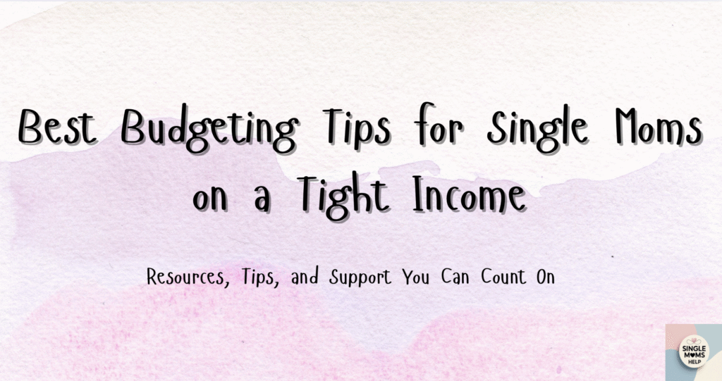 single mom creating a monthly budget at home with a laptop and calculator